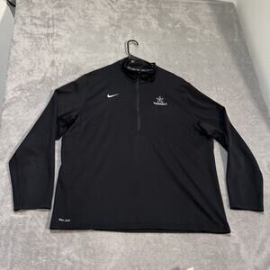 Vanderbilt Commodores Shirt 1/4 Zip Pullover Mens 2XL NCAA Football Nike Dri-FIT